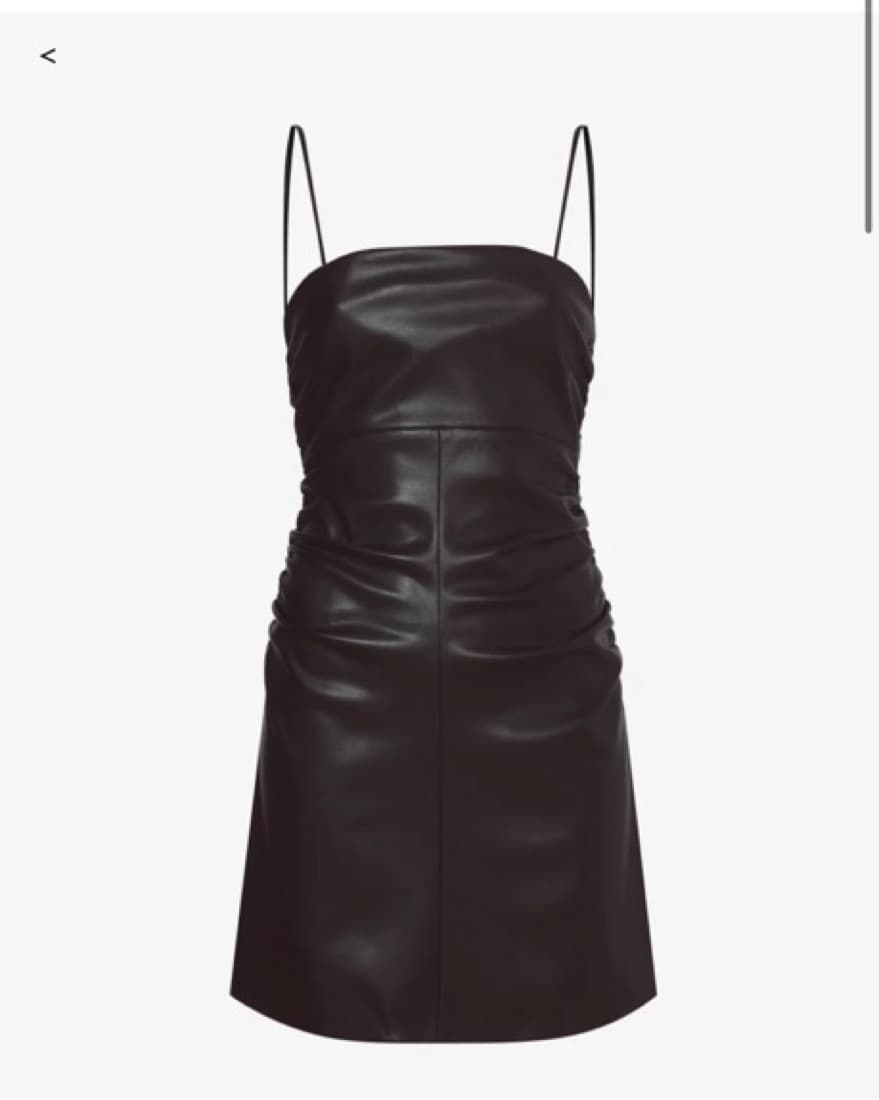 Proenza Black Leather Mini Dress - Image 5
