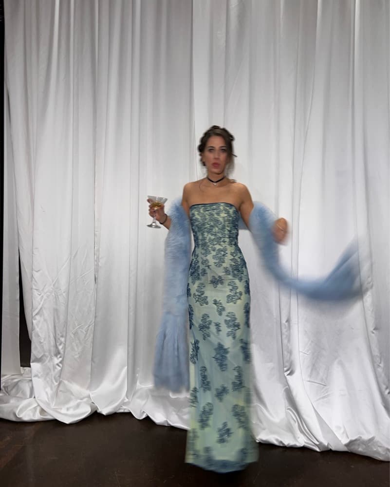 Vintage Beaded Wedding Guest Gown - Image 2