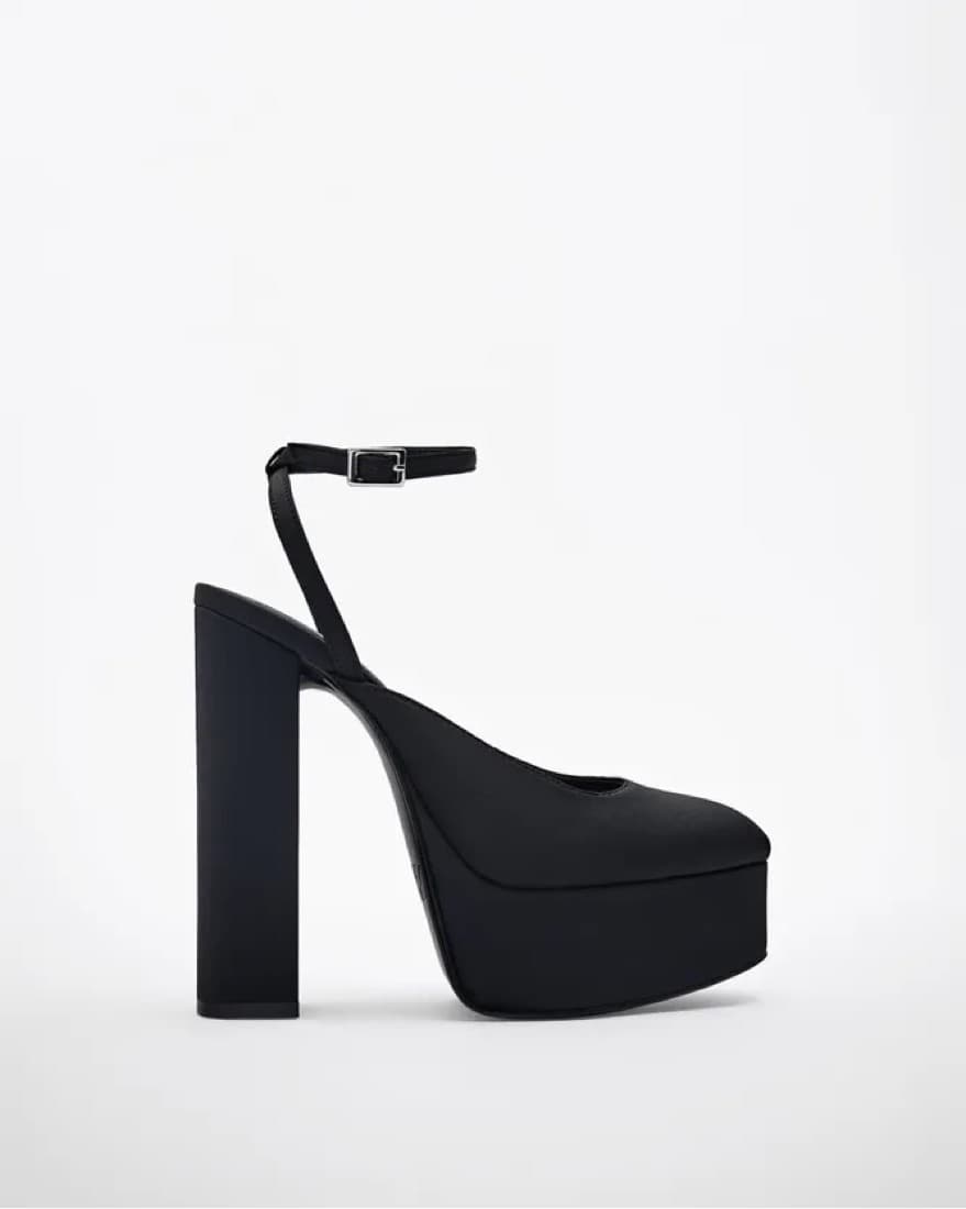 Satin Close Toe Platform - Image 1