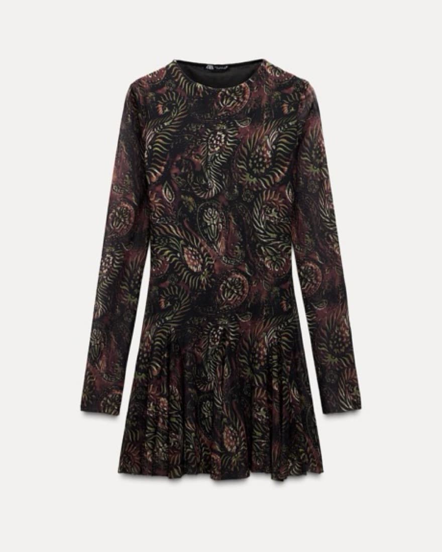 Printed Tulle Dress - Image 1