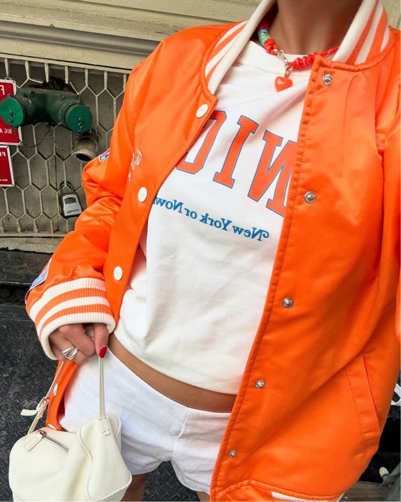 Bold Orange Varsity Jacket - Image 2