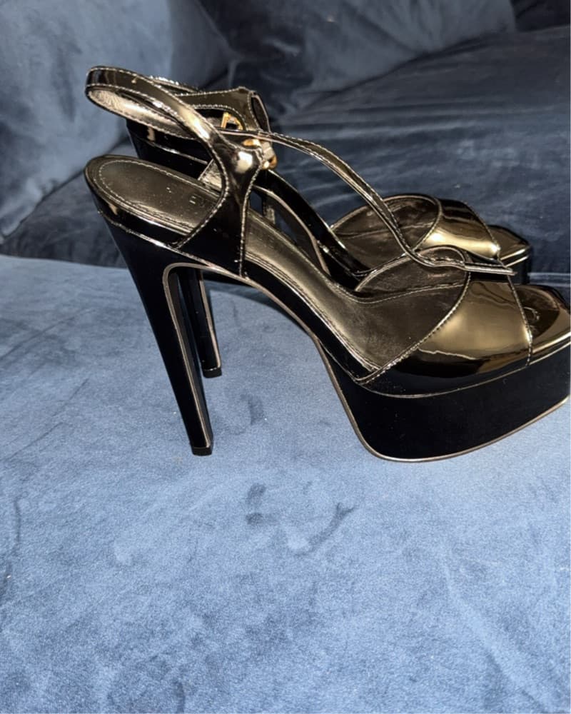 Glamorous Black Platform Sandals - Image 2