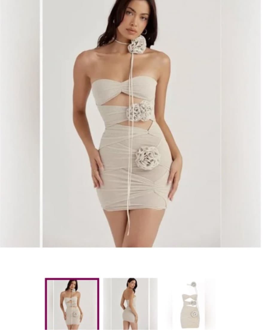 Caterina House Of Cb Dress Rosette - Image 1