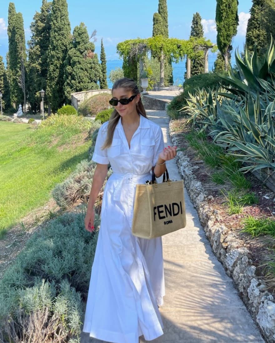 Staud Belted White Maxi Dress  - Image 1