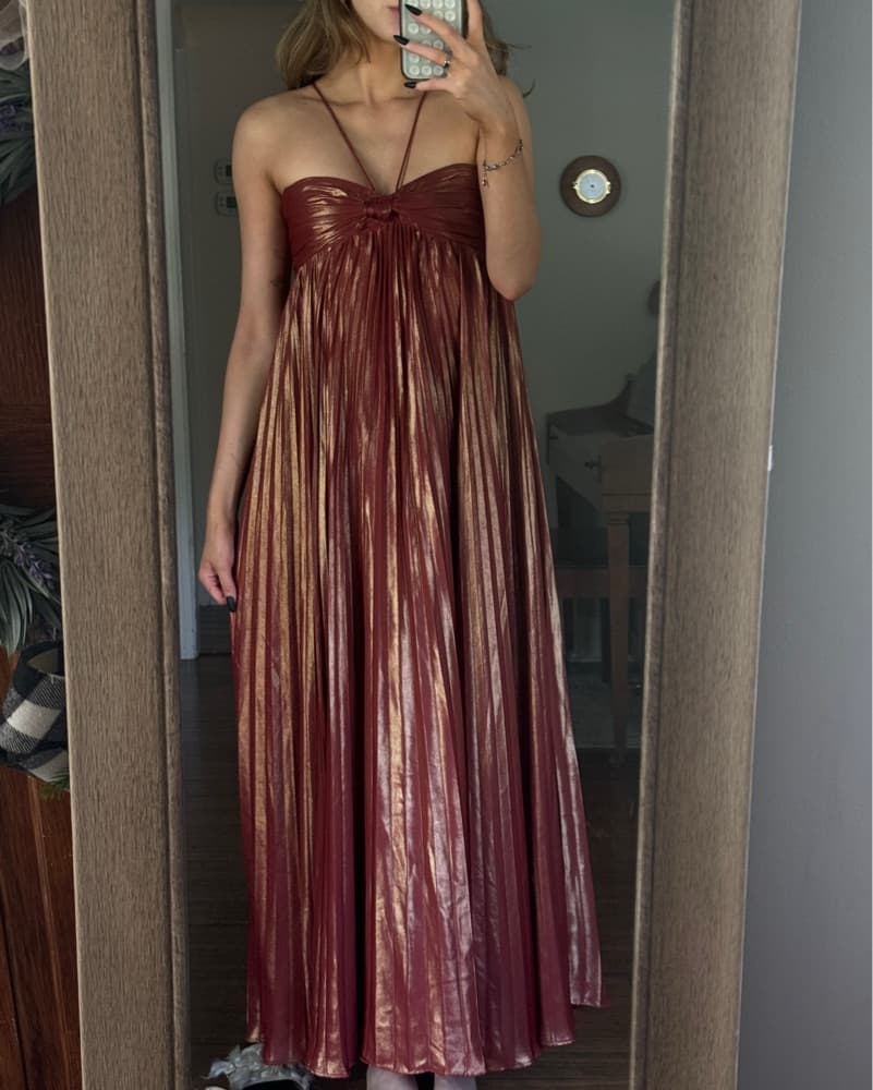 Free People metallic sunset dress - Image 4