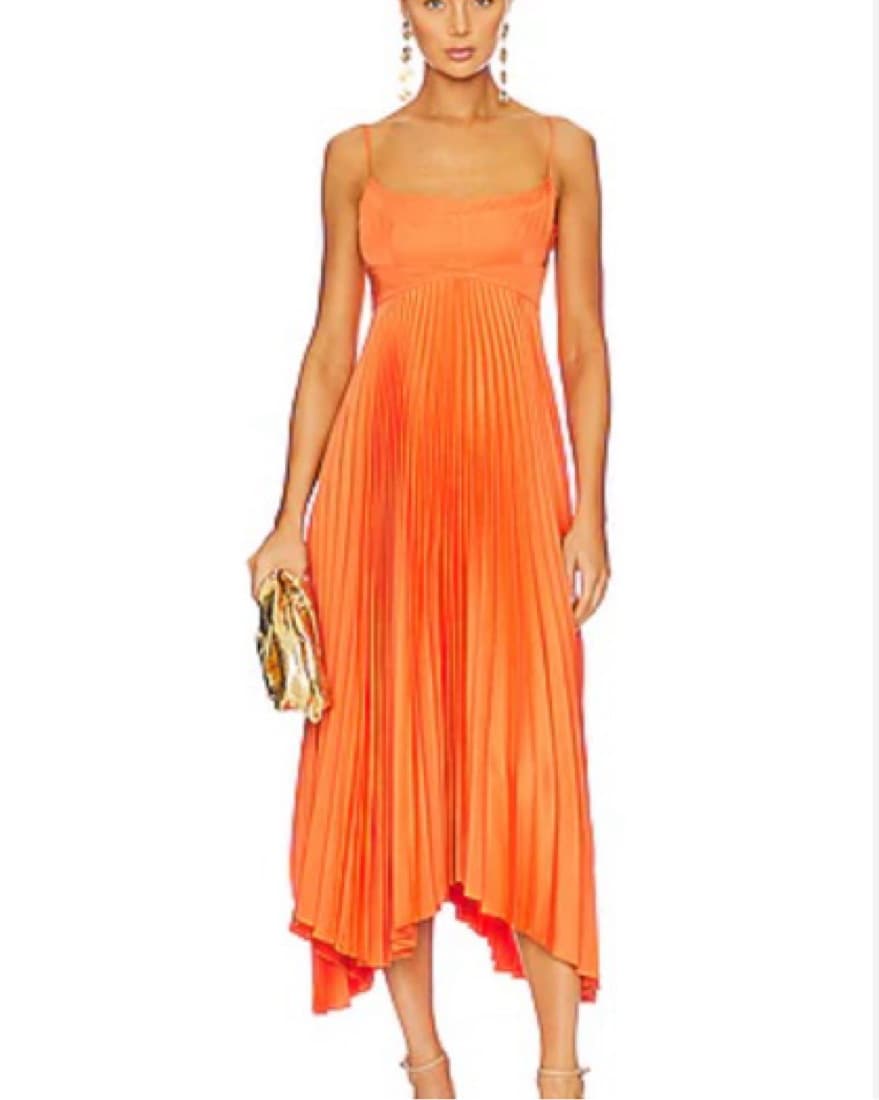 Hollie Dress in Vivid Orange A.L.C - Image 1