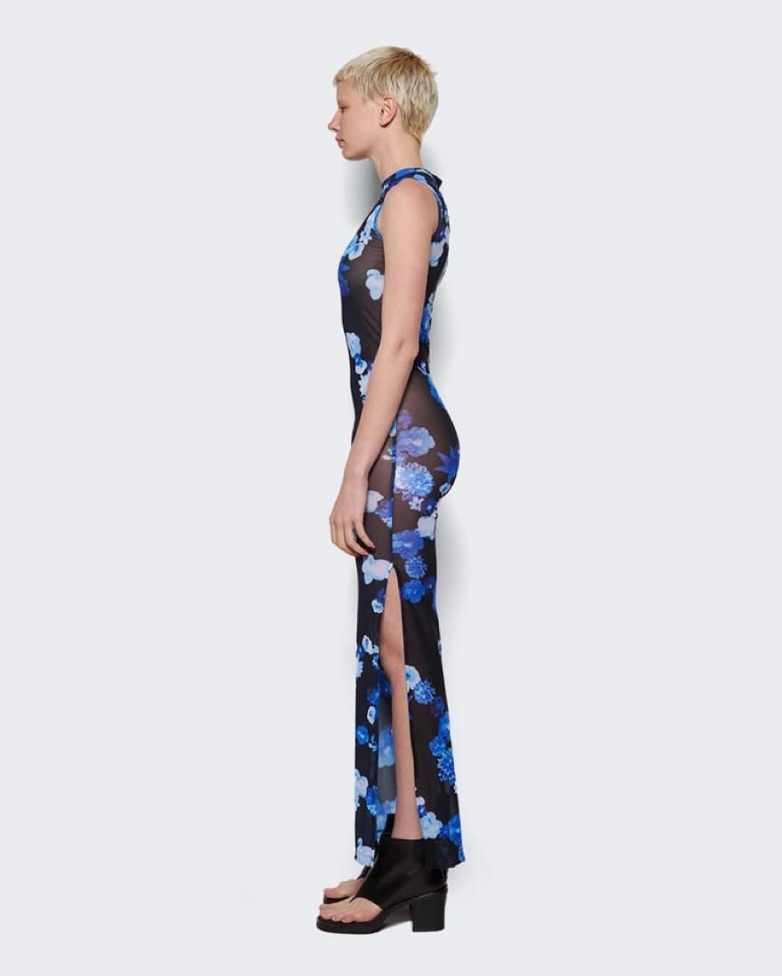 Coperni Sheer Floral Midi Dress - Image 4