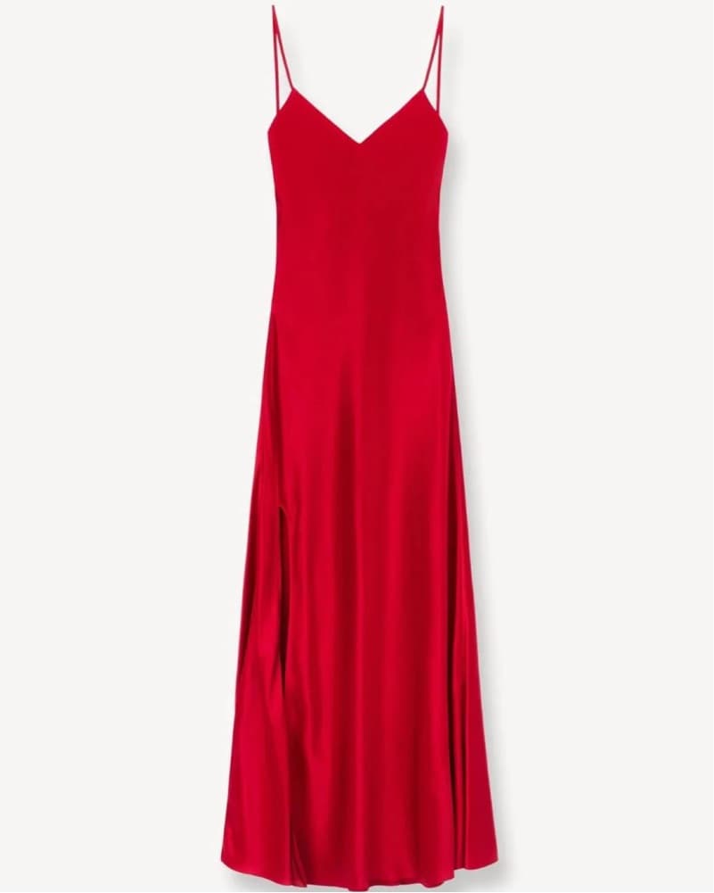 Staud Red Silk Dress - Image 3
