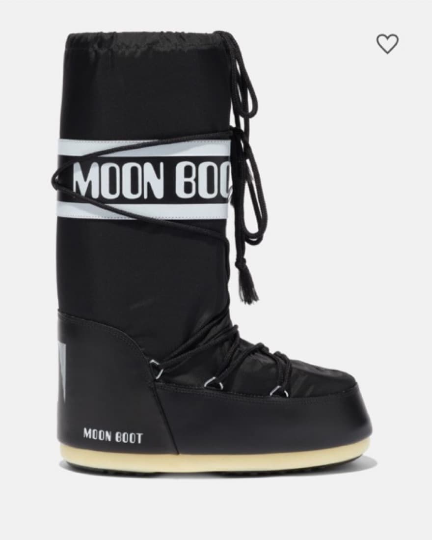 Moon Boots Icon Black Nylon  - Image 1