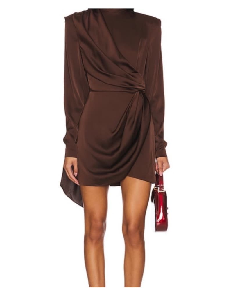 Ronny Kobo Bianca Draped Asymmetric Mini - Image 1