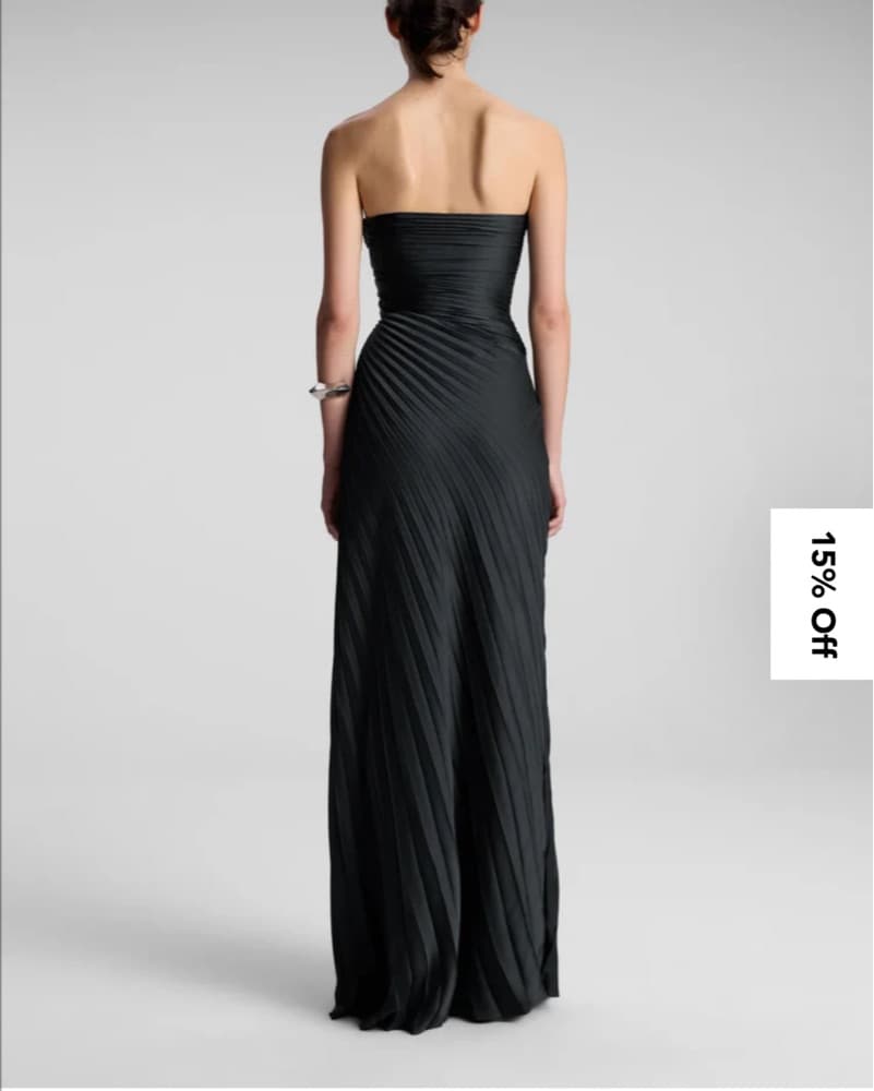 ALC Pleated Black Gown  - Image 2