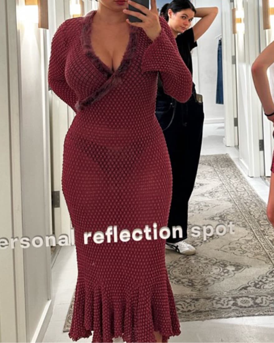 Fuchsia Sheer Dress - Image 1