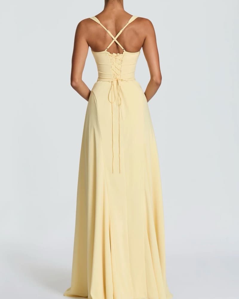 Elegant Yellow Irie Maxi Dress - Lemon - Image 4