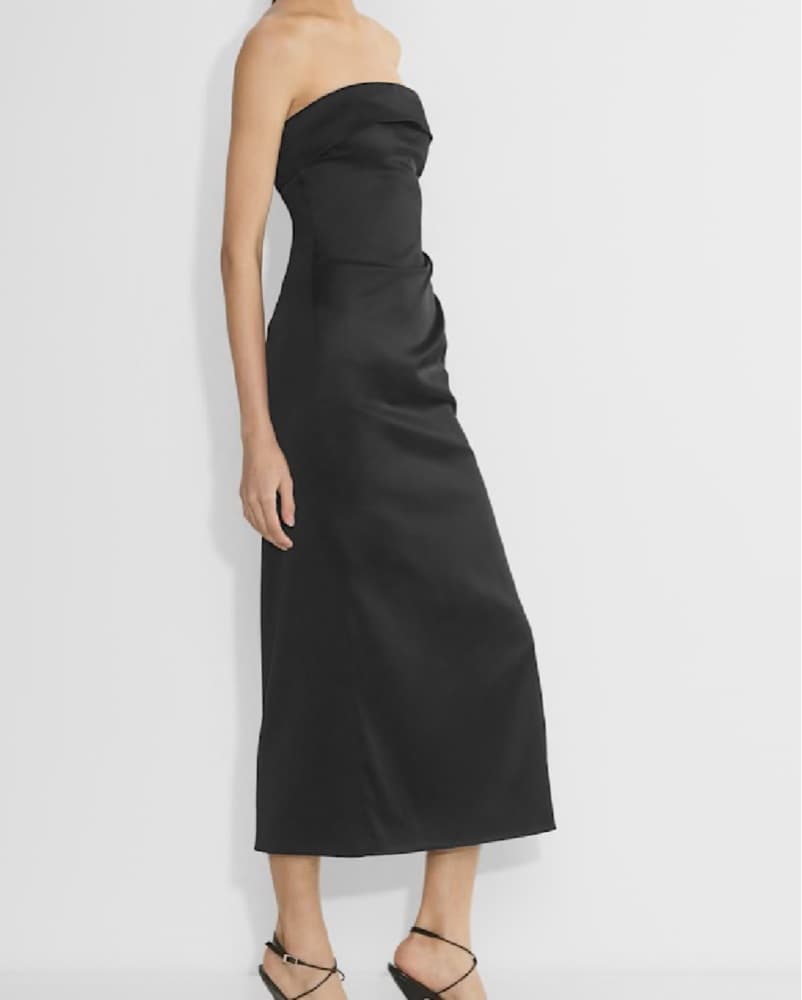 Elegant Black Midi Dress - Image 5