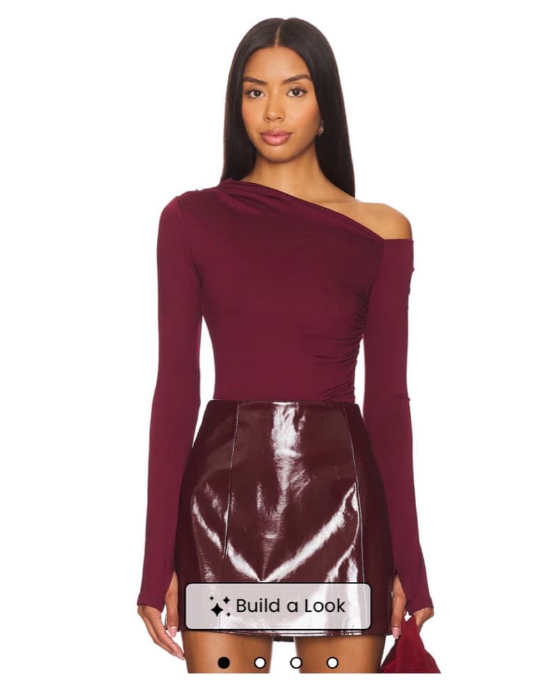 NIA Cleo Top in Oxblood/ Burgundy - Image 1