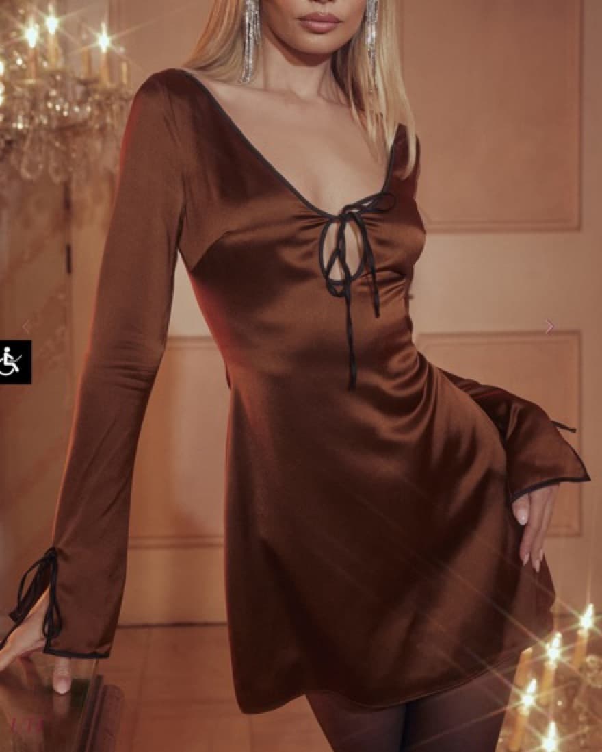 House Of CB brown Mini Dress - Image 2