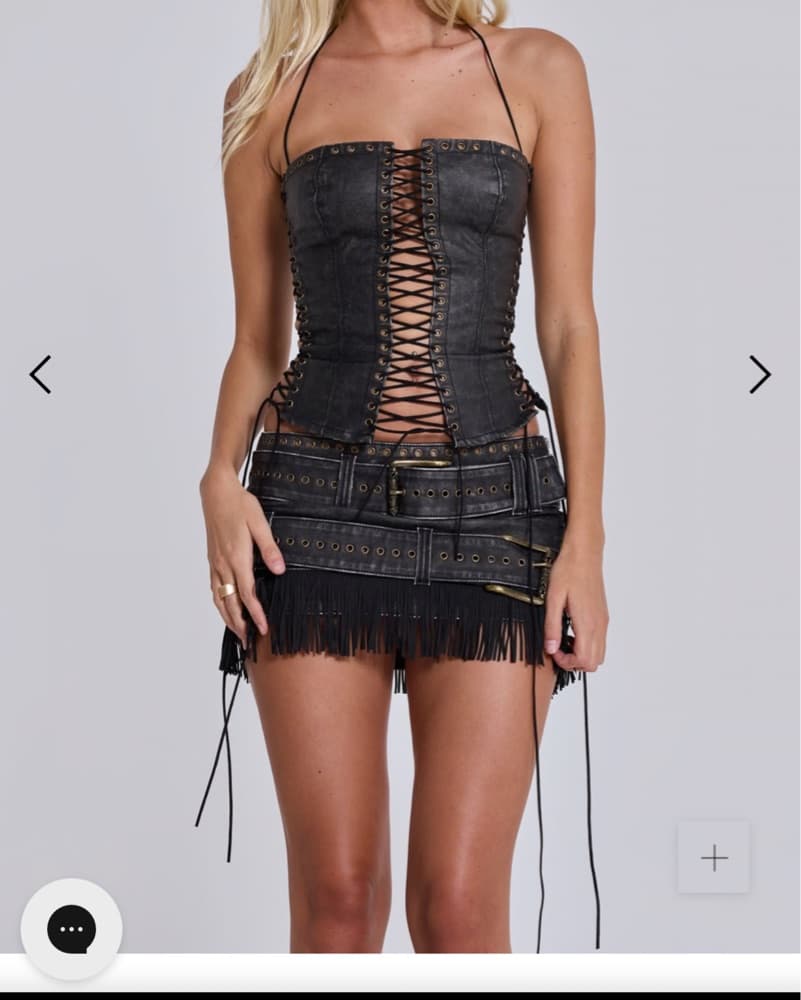 JadedLondon Odile Leather Skirt Set - Image 1