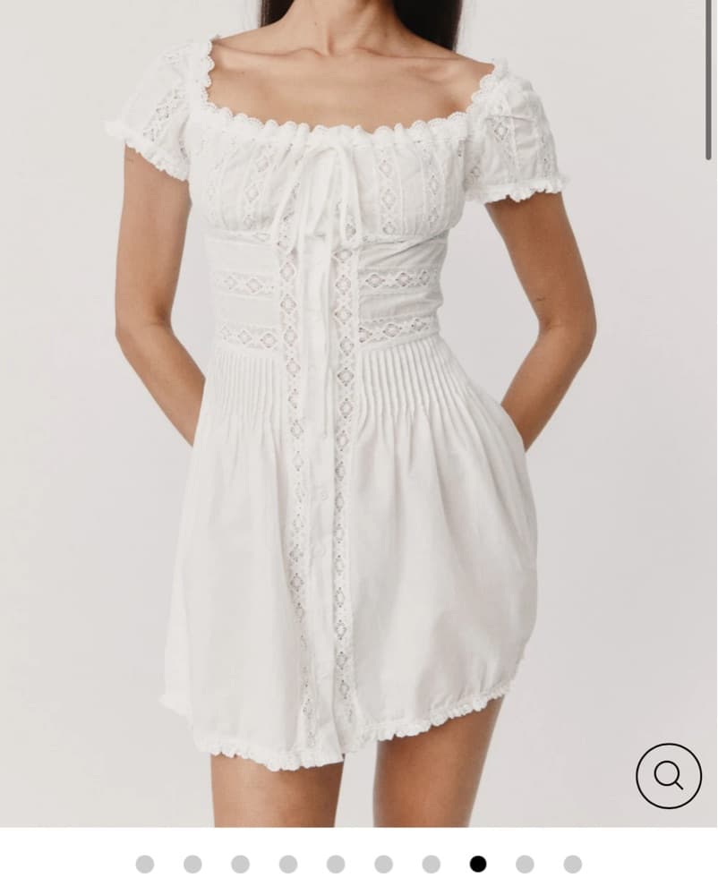 with jean white dress - Image 2