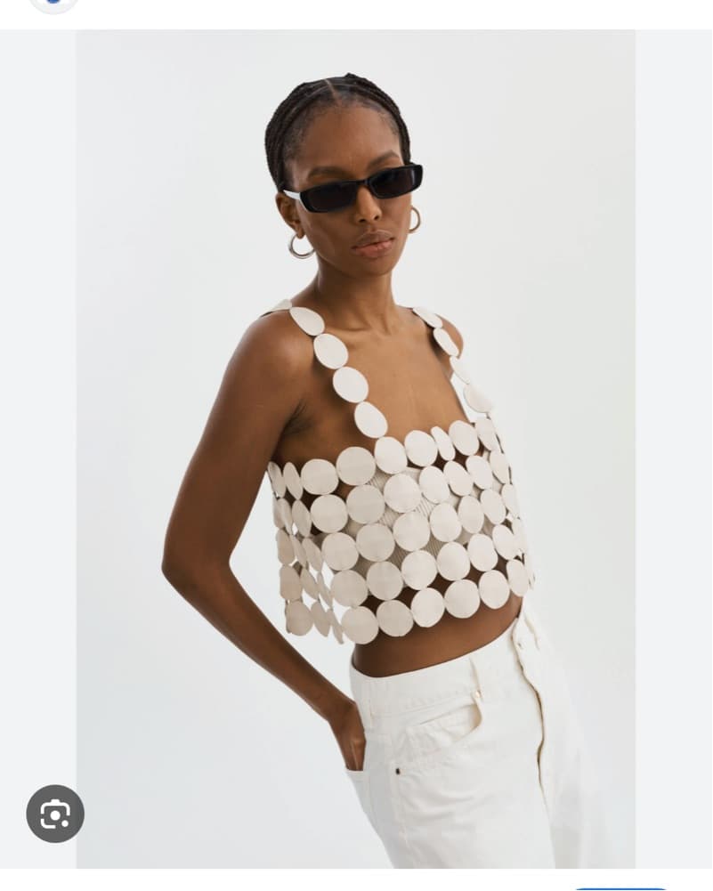 Lamarque Finley Leather Top - Image 2