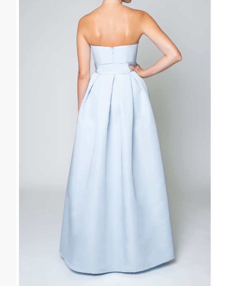 Baby Blue Strapless Gown - Image 3