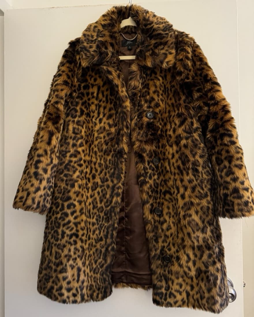 J Crew Fur Cheetah Coat - Image 3