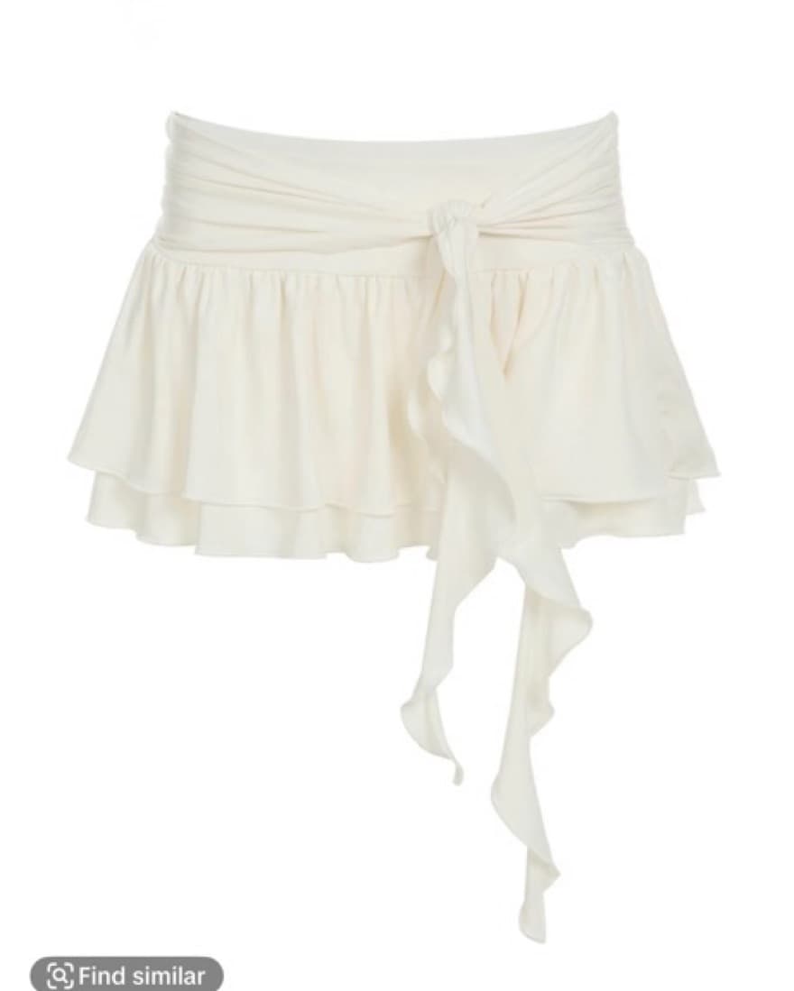 Cream Mini Skirt - Image 3