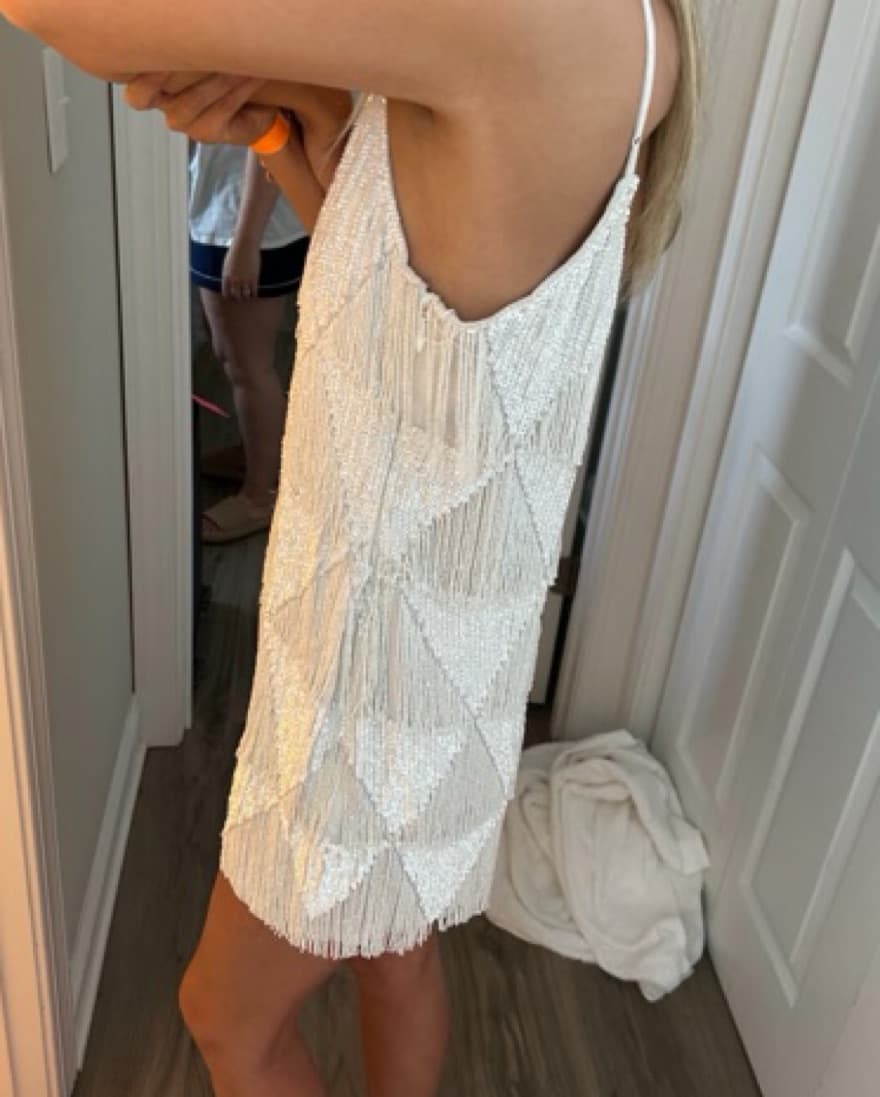 Anthropologie Beaded Mini Dress - Image 4