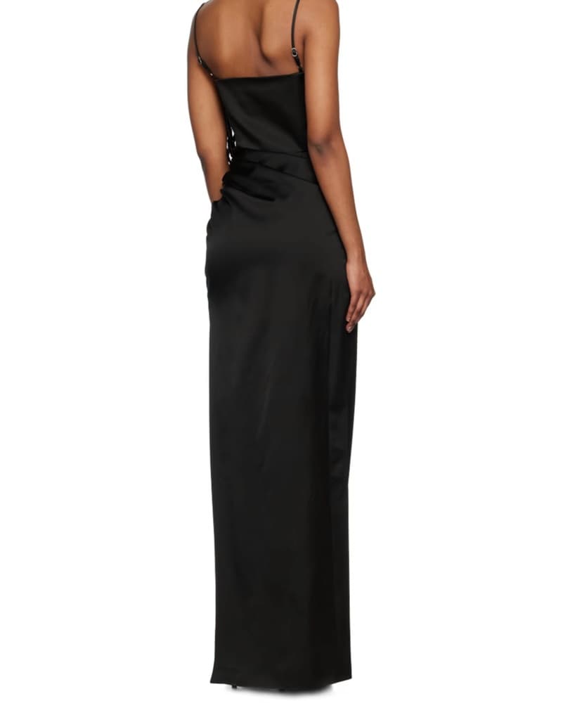 Vona Maxi Dress in Stretch Satin  - Image 2