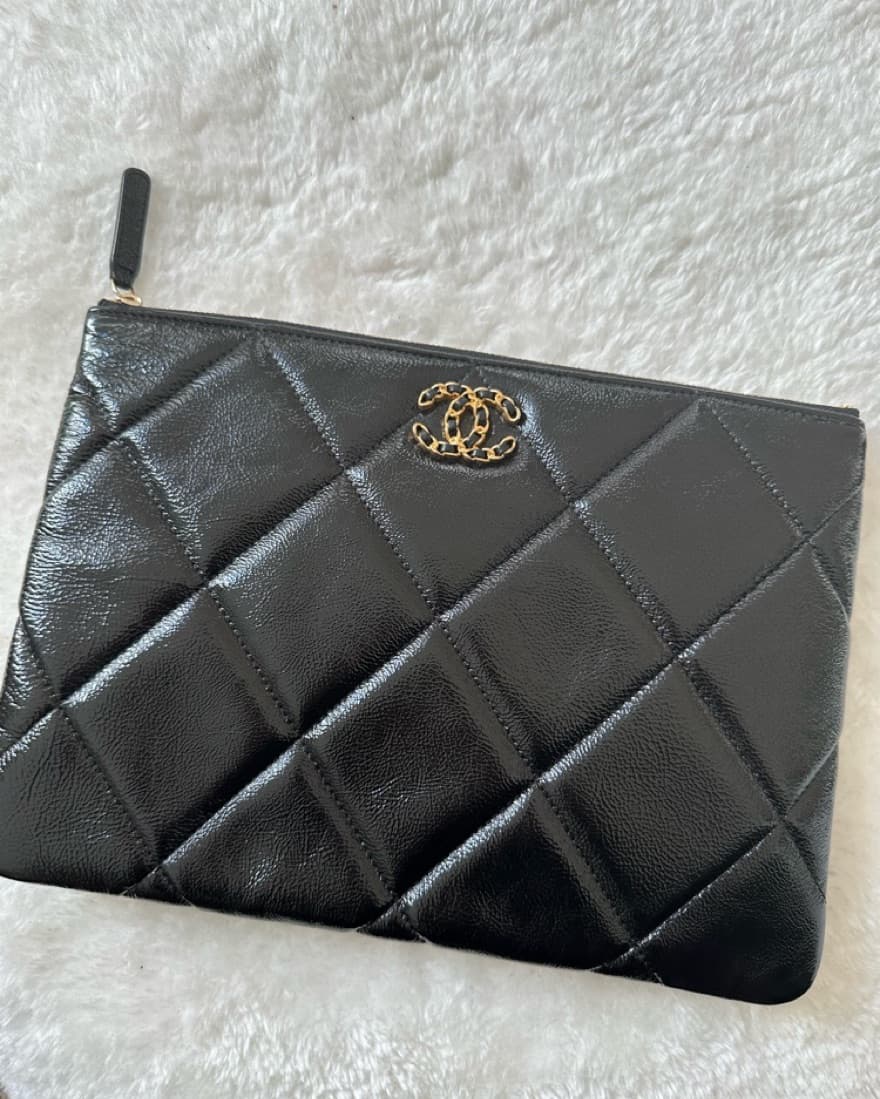 Chanel Patent Leather Clutch - Image 1