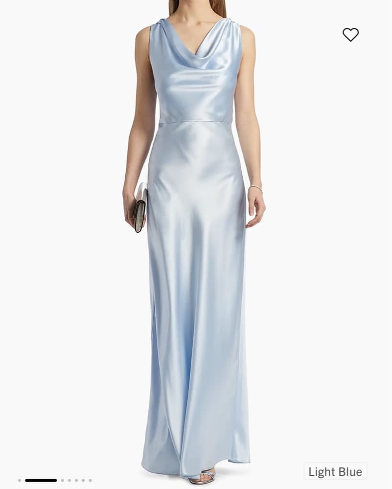 Milly Elsa Satin Cowl Neck Gown - Image 2