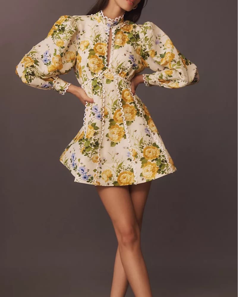 Anthropologie BHLDN Floral Mini Dress - Image 4