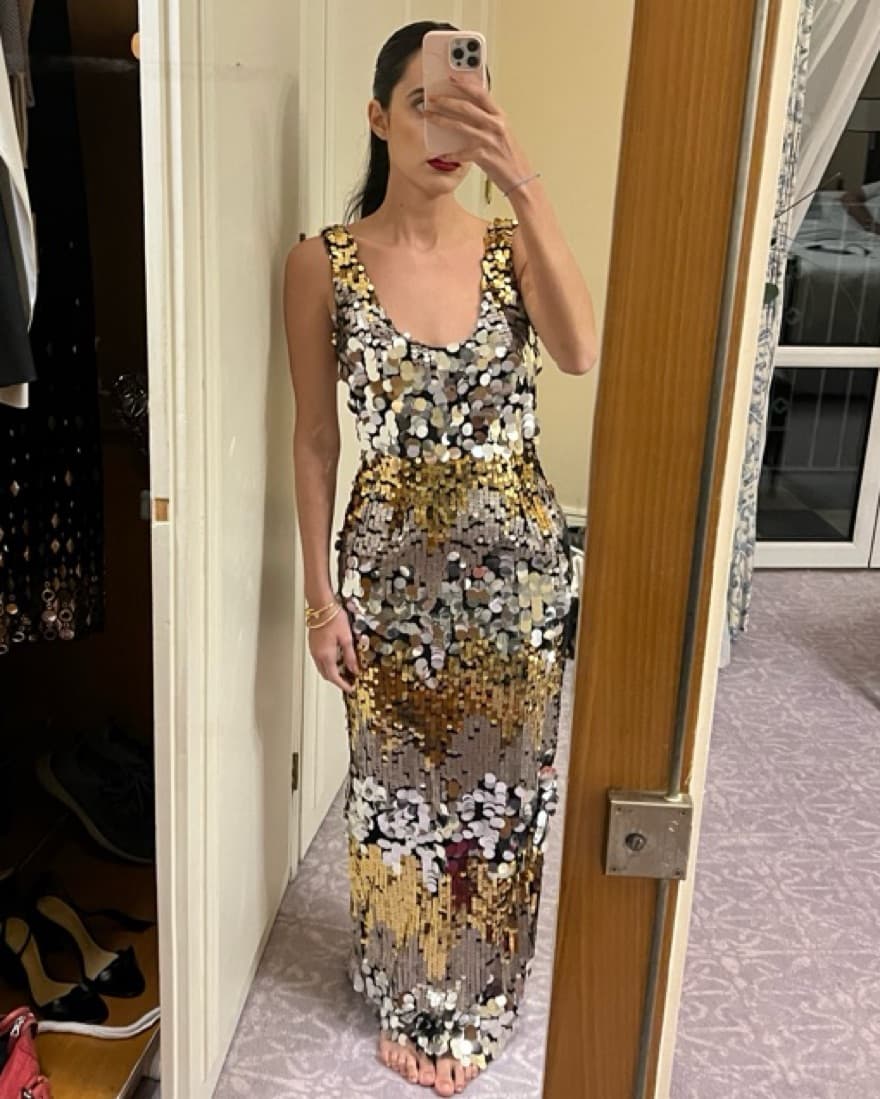 Gold And Silver Sequin Maxi Dress - Image 2