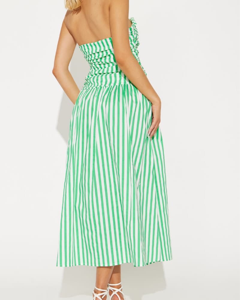 Vibrant Striped Midi Dress - Image 2