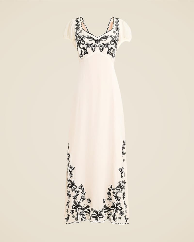 J. Crew Embroidered Empire Waist Dress - Image 4