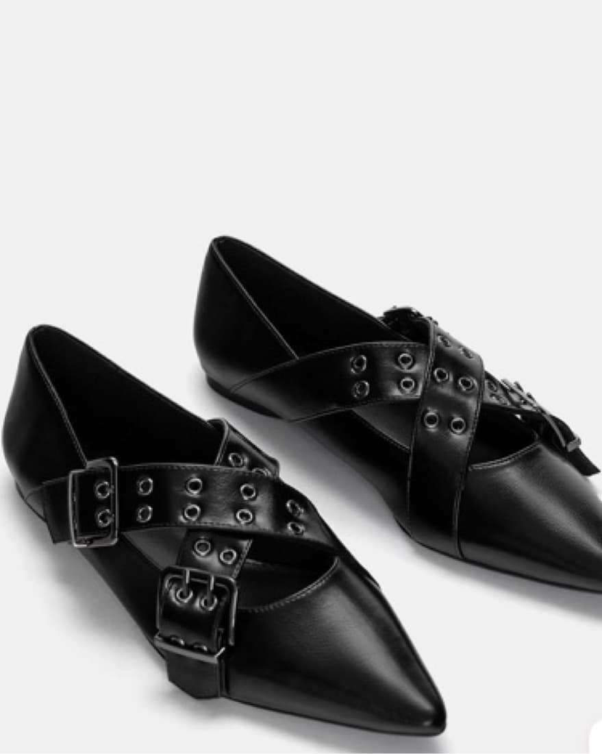 Black Criss-Cross Flats - Image 1