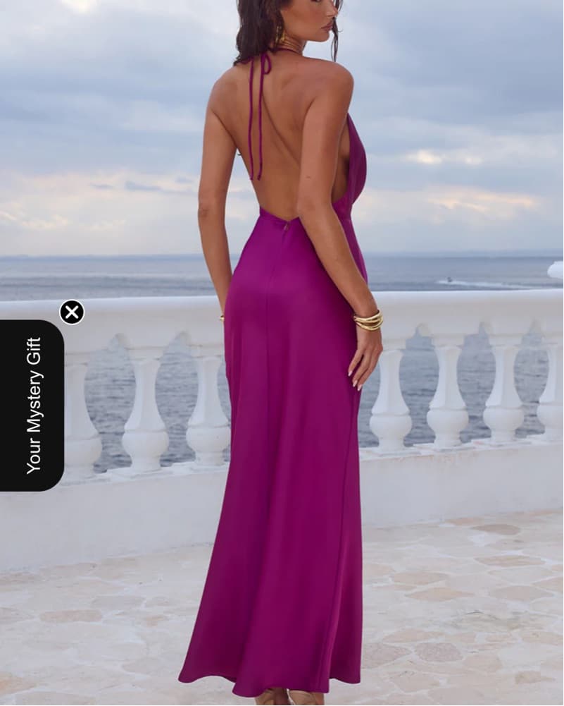 Plume Halter Gown - Image 4