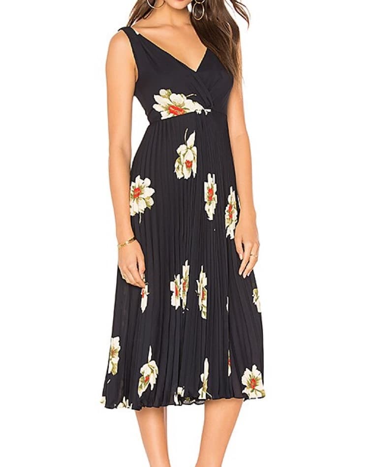 Navy Floral Dress  - Image 1