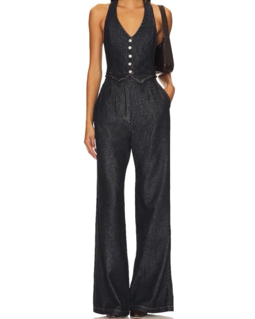 Revolve Isadore Denim Jumpsuit - Image 1