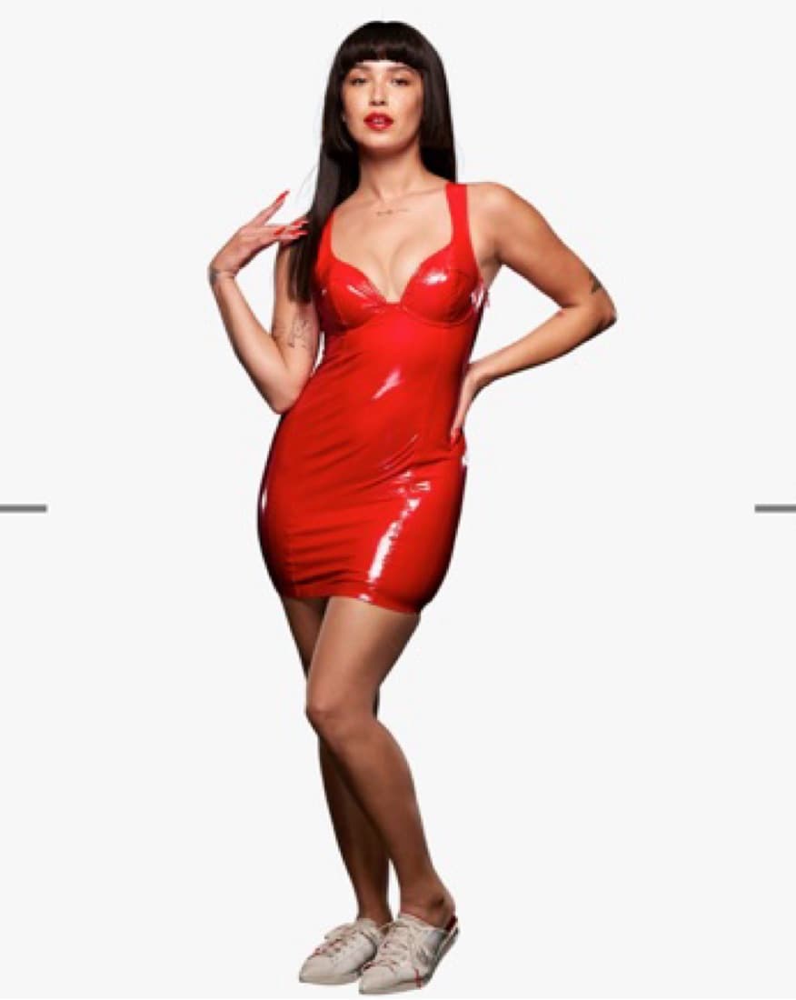 Ivy Park Adidas Red Latex Dress - Image 4