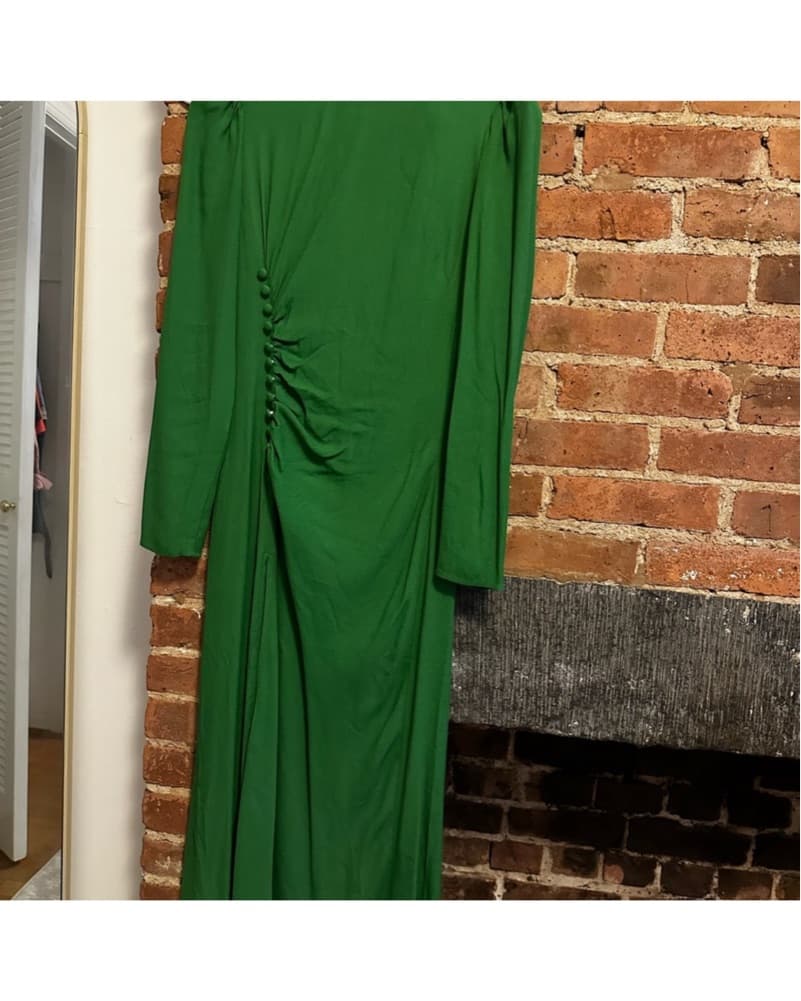 Reformation Green Midi Dress - Image 6