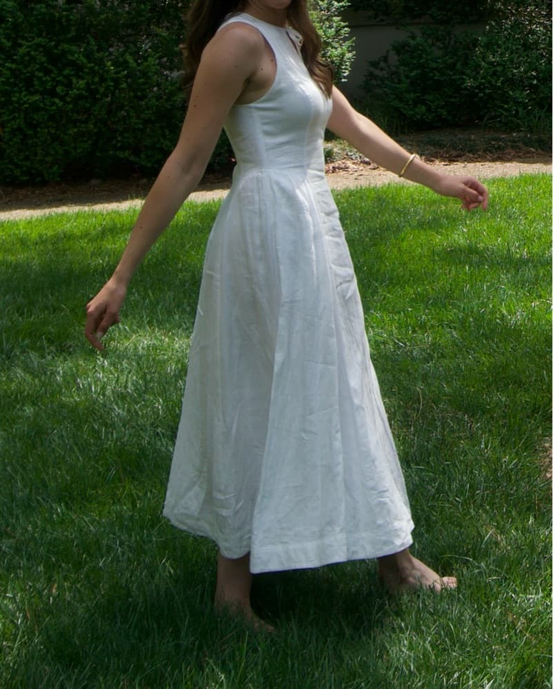 Aritiza White Midi Dress - Image 2