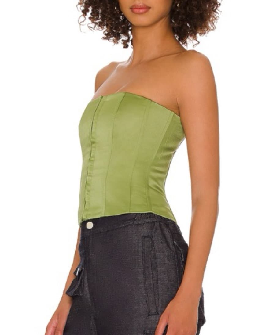 Guizo Satin Green Corset - Image 3