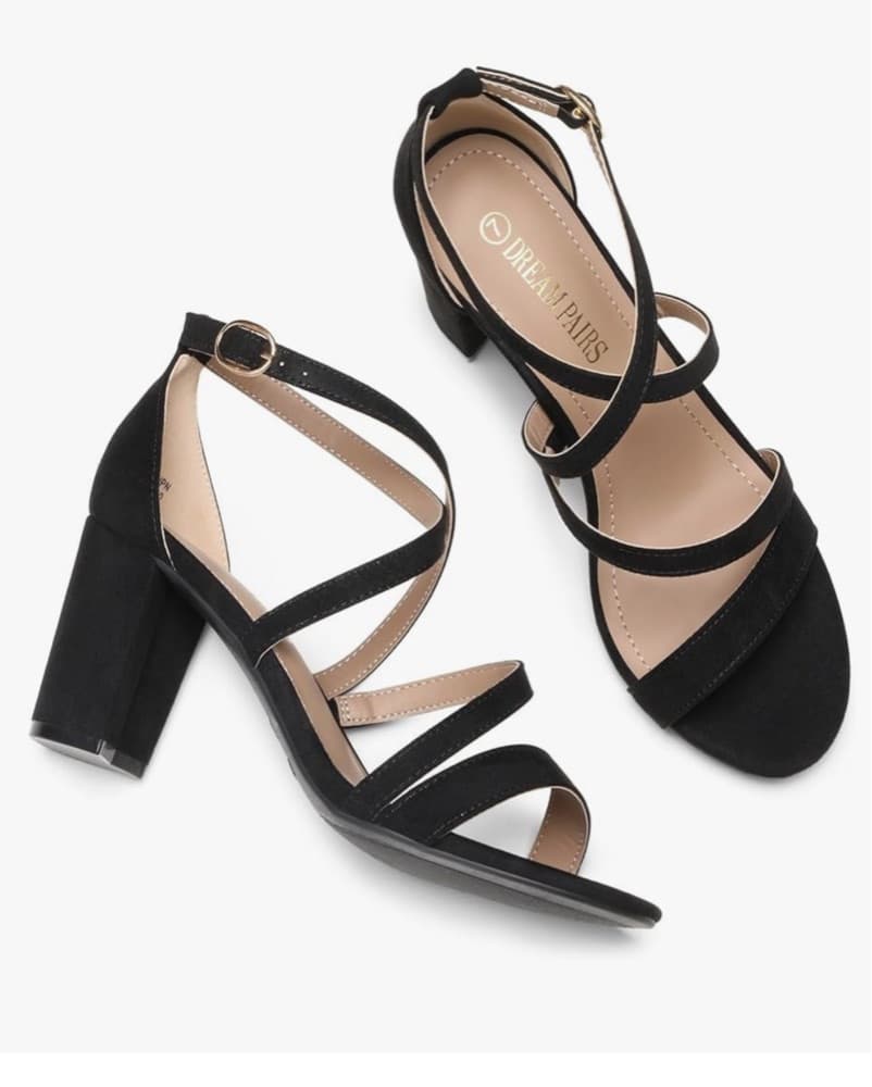 Dream Pairs Black Strappy Heeled Sandals - Image 3
