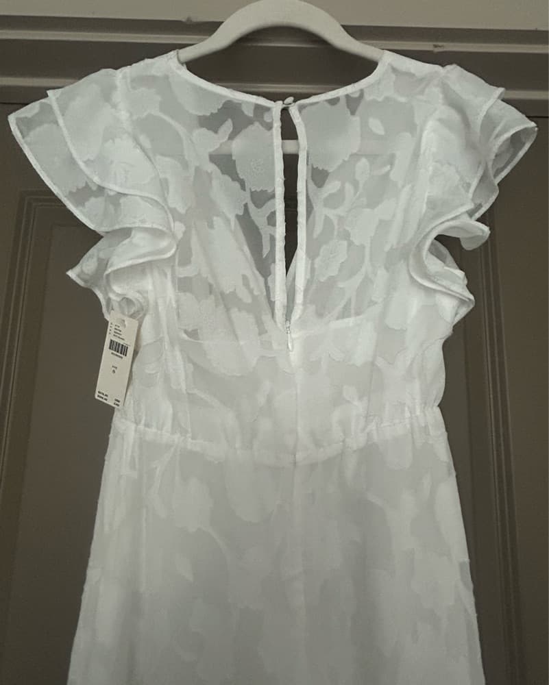 Flutter Sleeve White Floral Maxi - Image 5