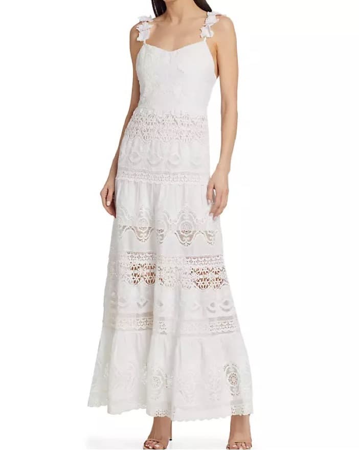 Alice + Olivia Alora Paneled Lace Maxi - Image 3