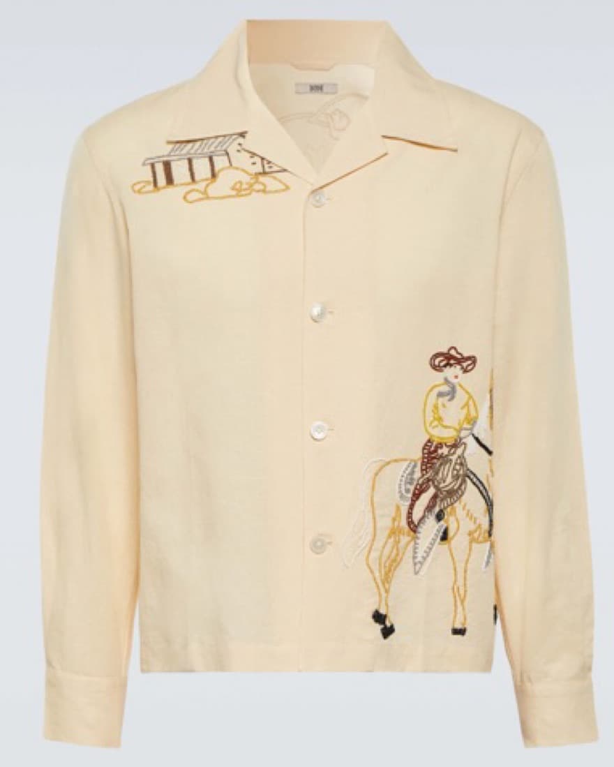 bode beaded long sleeve buckaroo shirt - Image 1