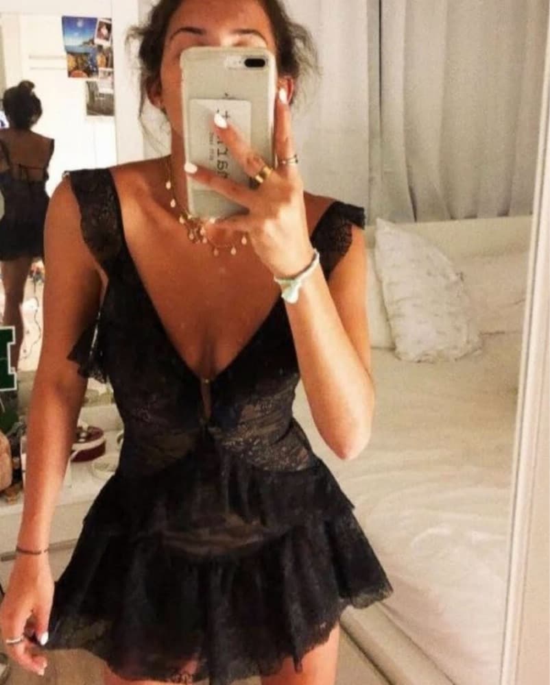 For Love And Lemons Black Lace Mini  - Image 1