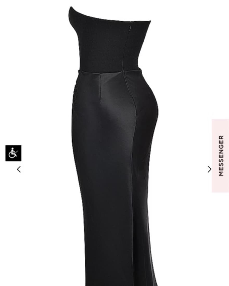 PERSEPHONE Black Strapless Dress - Image 3