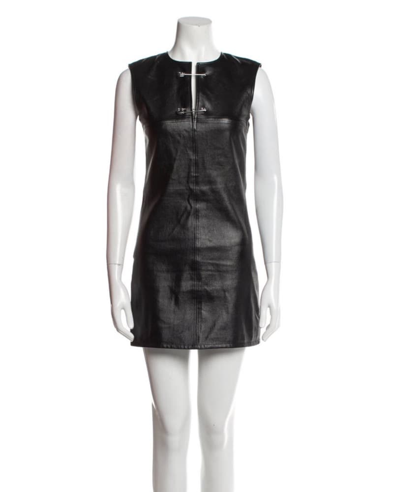 Helmut Lang Leather Mini Dress  - Image 1
