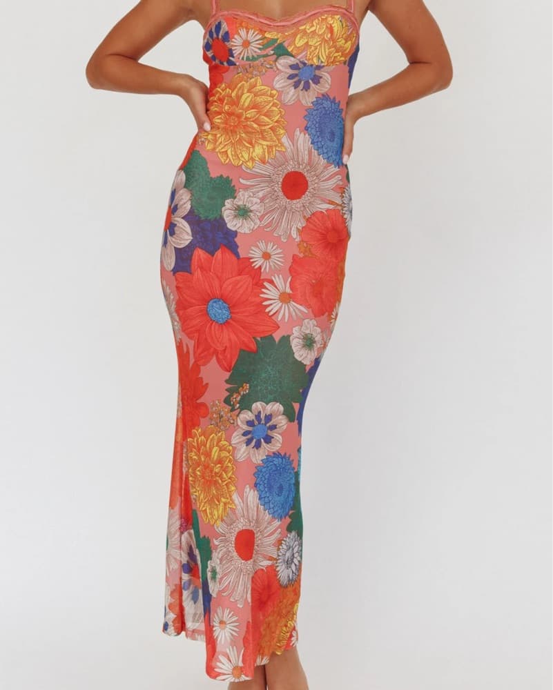Selfie Leslie Vibrant Floral Midi Dress - Image 2